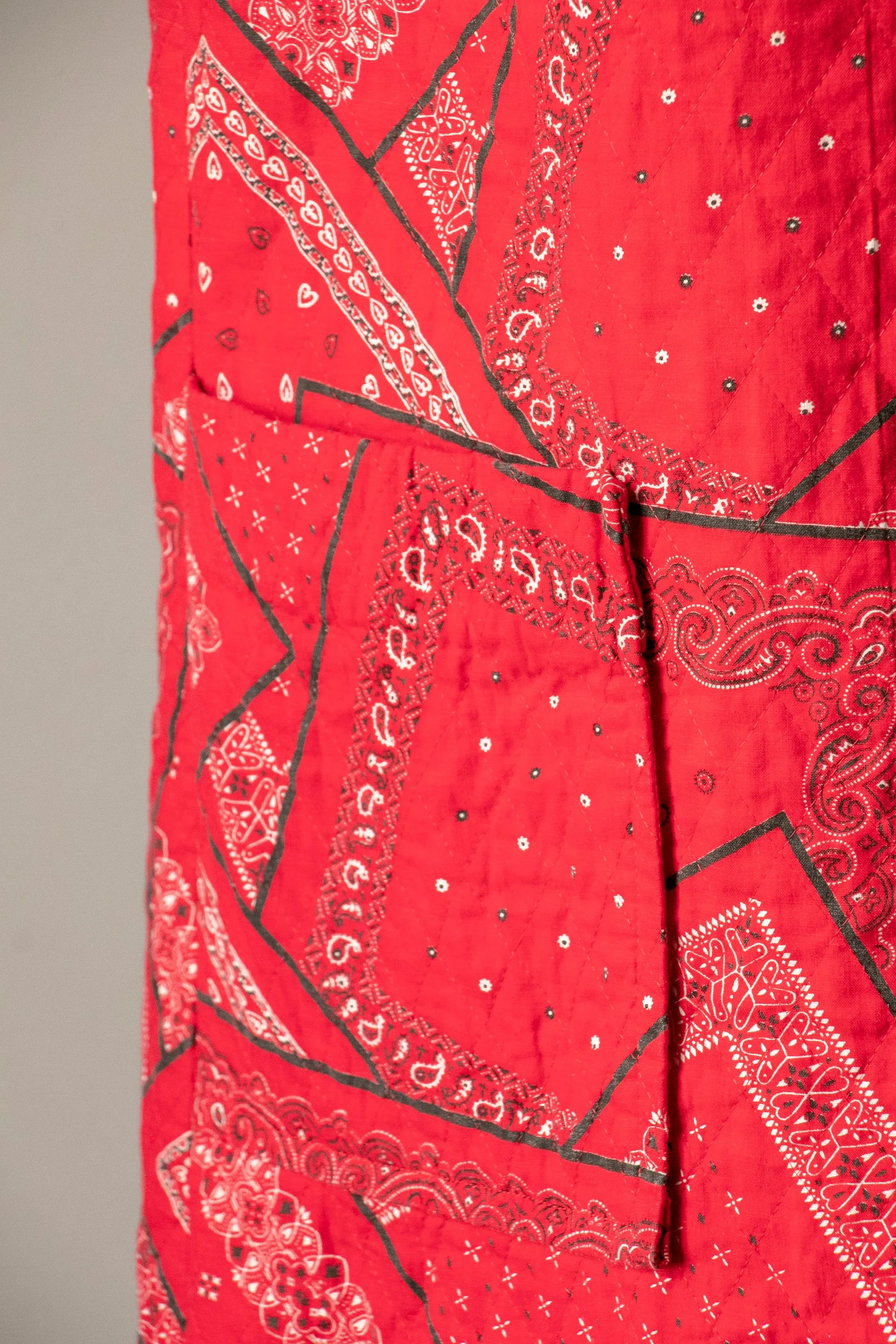 1960s Quilted Dress Bandana Cotton Loungewear Shift S