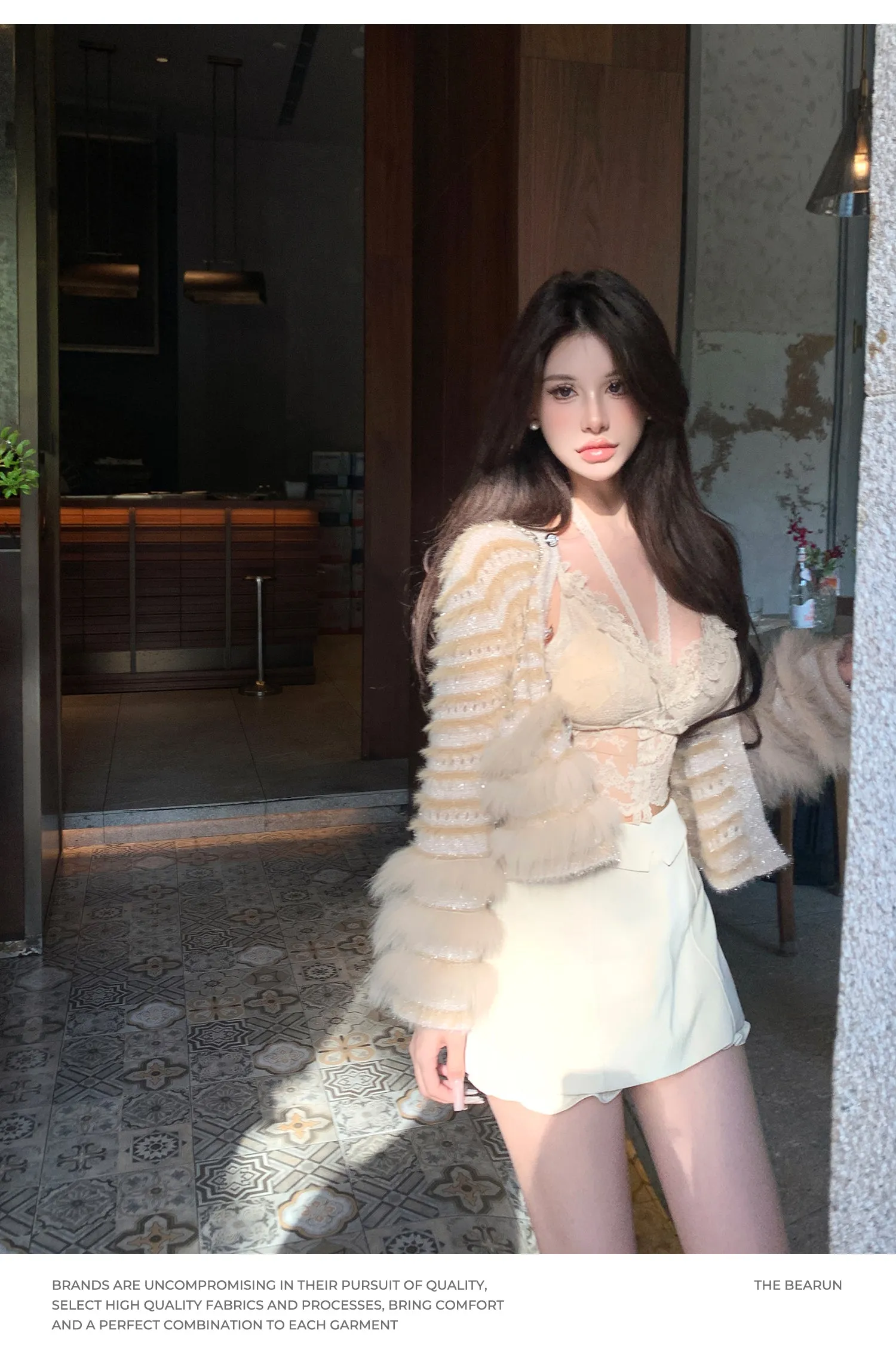 【24s Nov.】Lace Chanel Style High Waist Elegant Coat