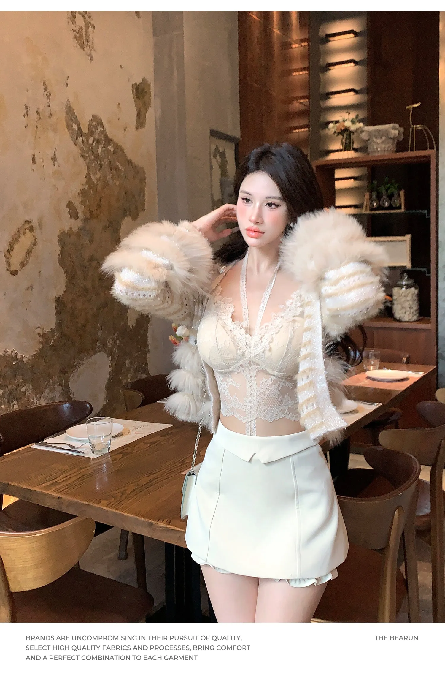 【24s Nov.】Lace Chanel Style High Waist Elegant Coat