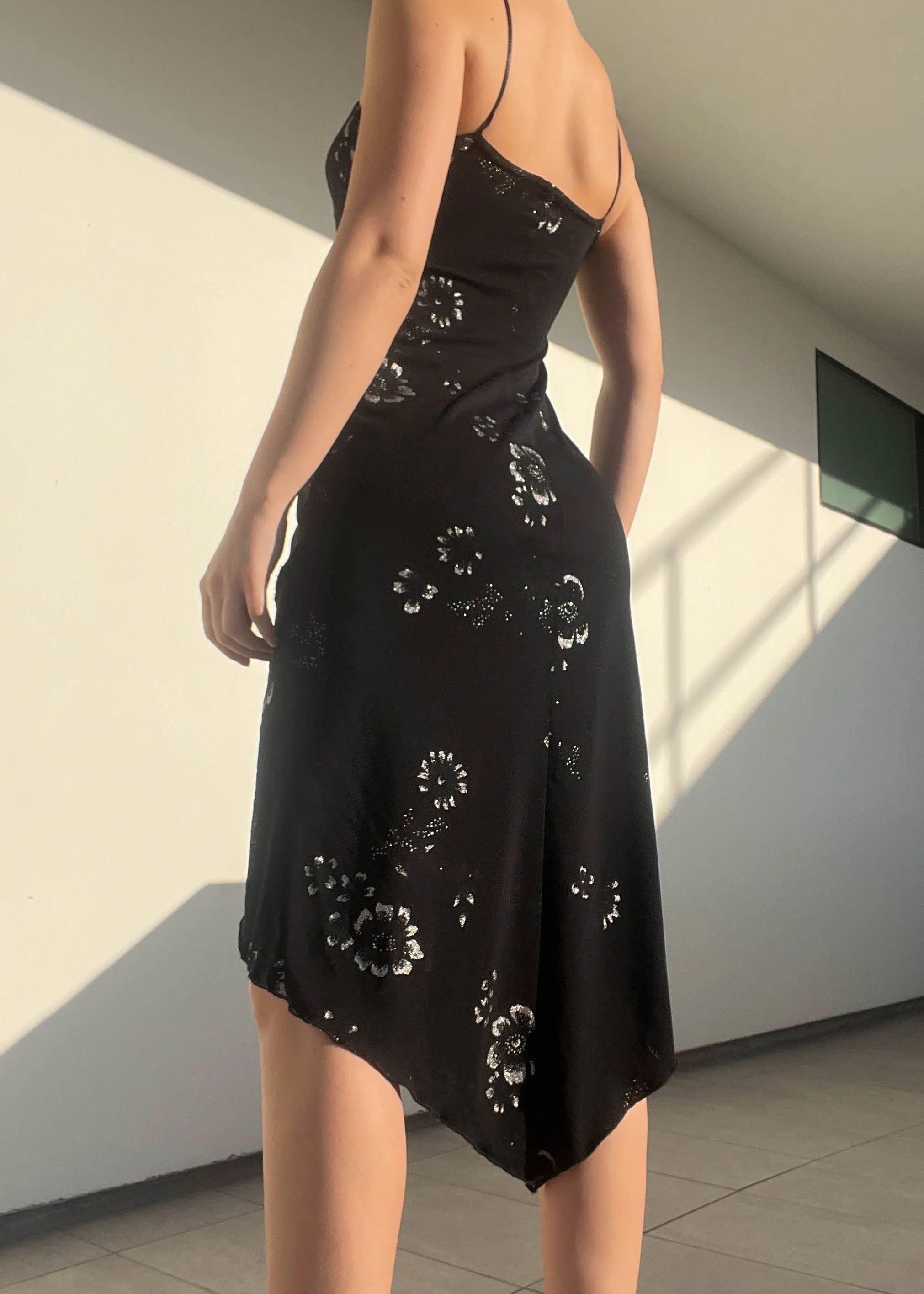 90's Glitter Floral Dress (S-M)