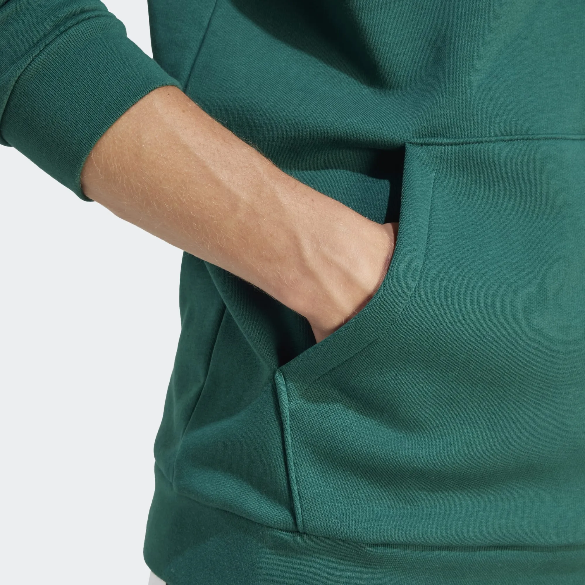 ADIDAS ESSENTIALS BIG LOGO FLEECE HOODIE - MENS - GREEN