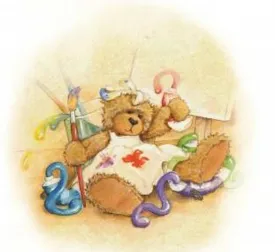 Alice's Bear Shop Art Prints -Sandy Paints a Picture