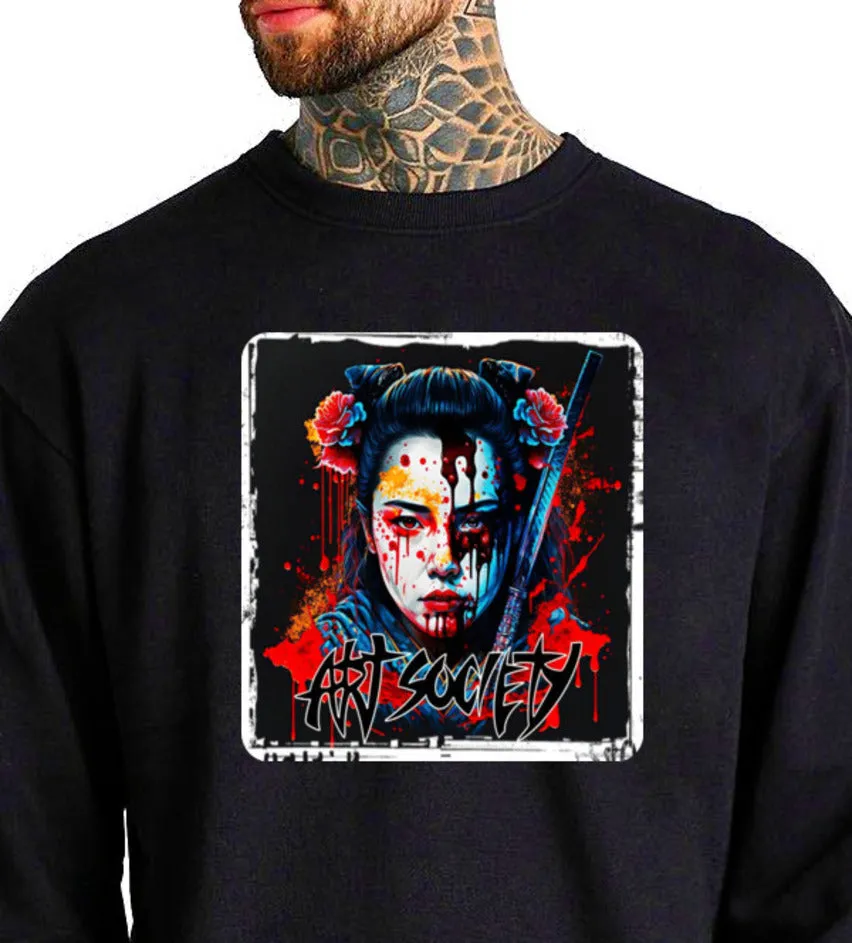 Art Society GEISHA WARRIOR VOL.1 CREW SWEATER BLACK