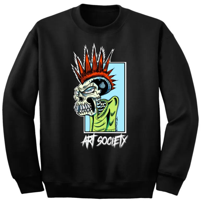 Art Society MISCREANT CREW SWEATER BLACK