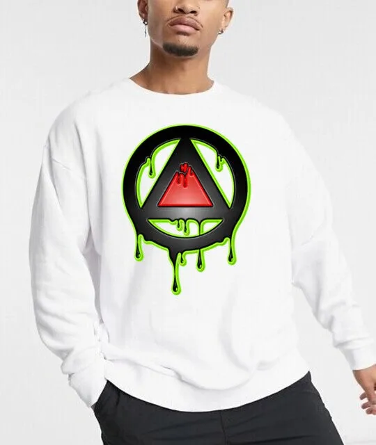 Art Society x Retro Kings 3D DRIP LOGO CREW SWEATER WHITE