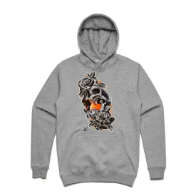 Art Society x Retro Kings CRONSHAW SKULL HOODIE GREY