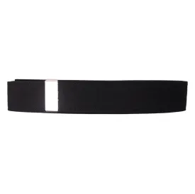AS-IS NAVY Men's Black Poly/Wool Belt - Silver Tip
