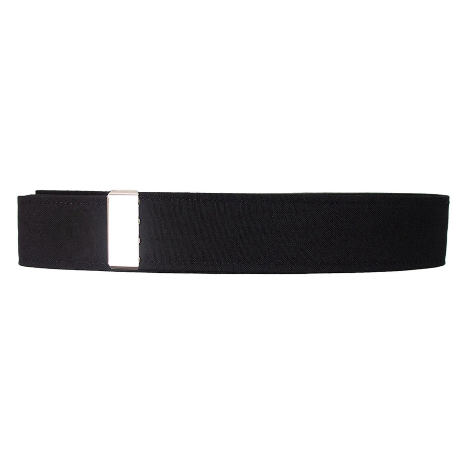 AS-IS NAVY Men's Black Poly/Wool Belt - Silver Tip