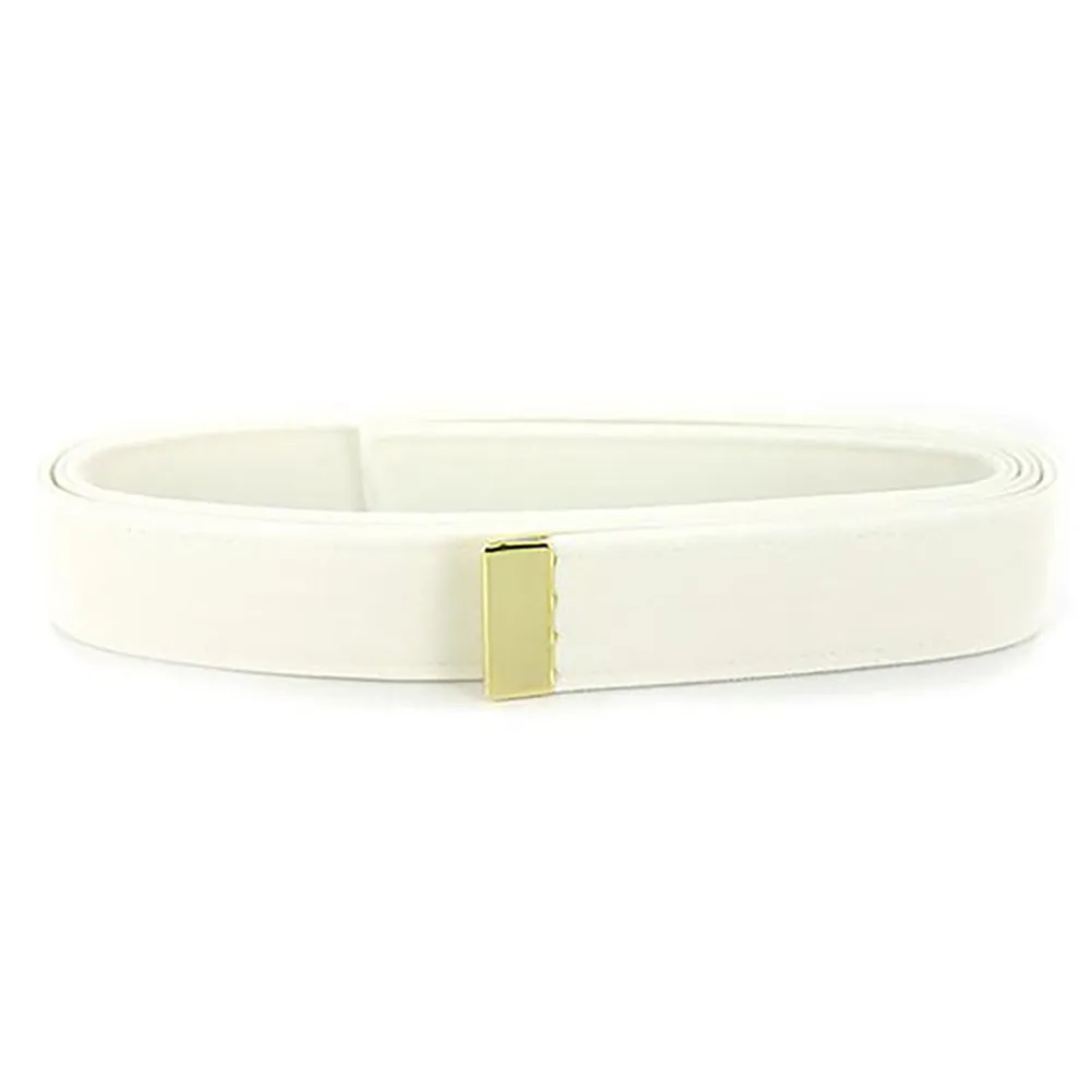 AS-IS NAVY Men's White CNT Belt - Gold Tip