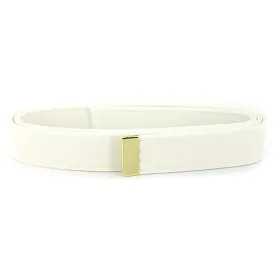 AS-IS NAVY Men's White CNT Belt - Gold Tip