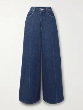 Blue wide-leg jeans