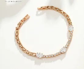 Bracelets for women niche light luxury design inlaid with zirconium thick chain niche high-end temperament