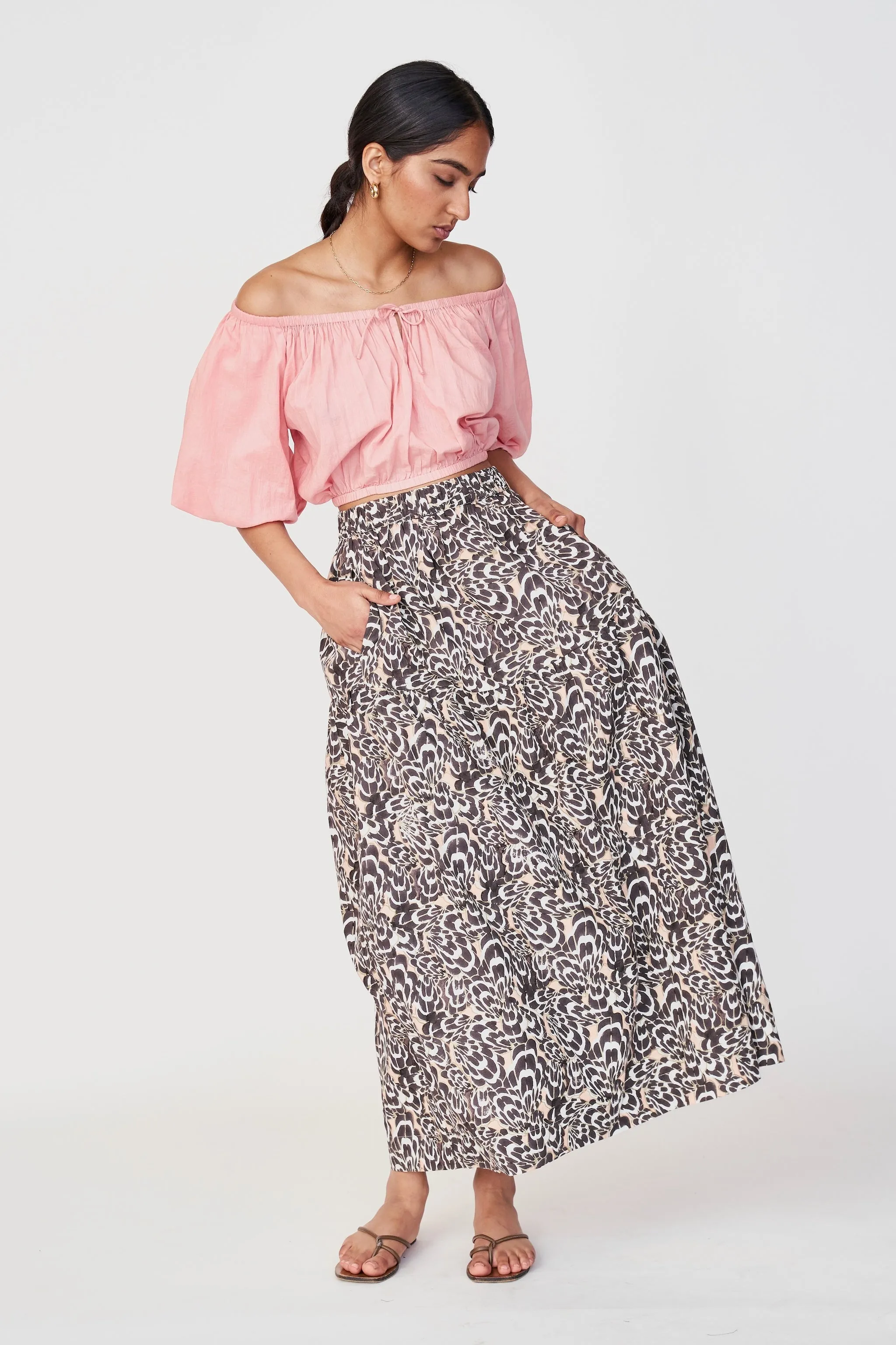 Brighton Skirt in Sandy Shell