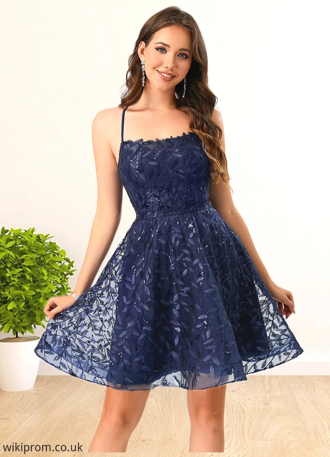 Brisa Scoop A-line Lace Dresses SWKP0022544