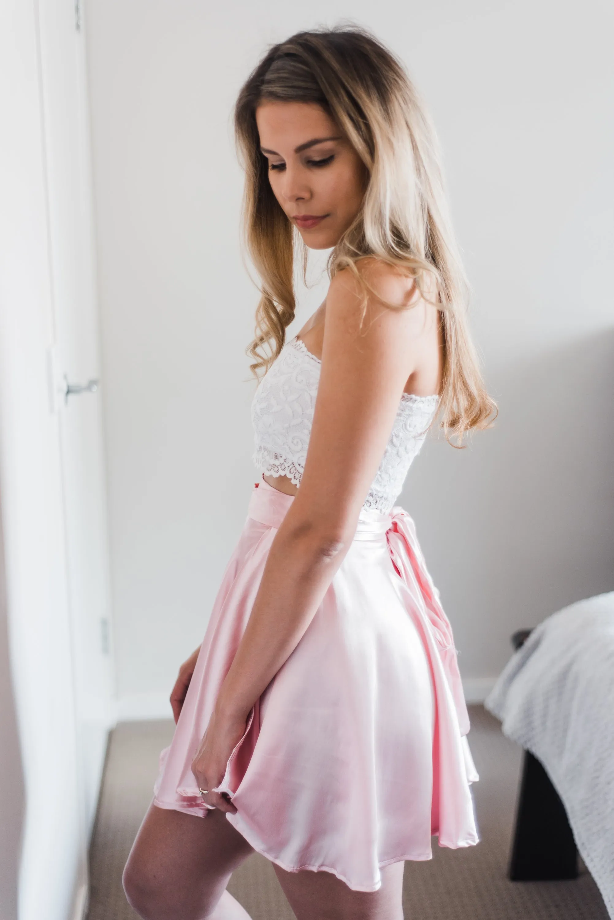 Camellia Lace Bandeau Crop