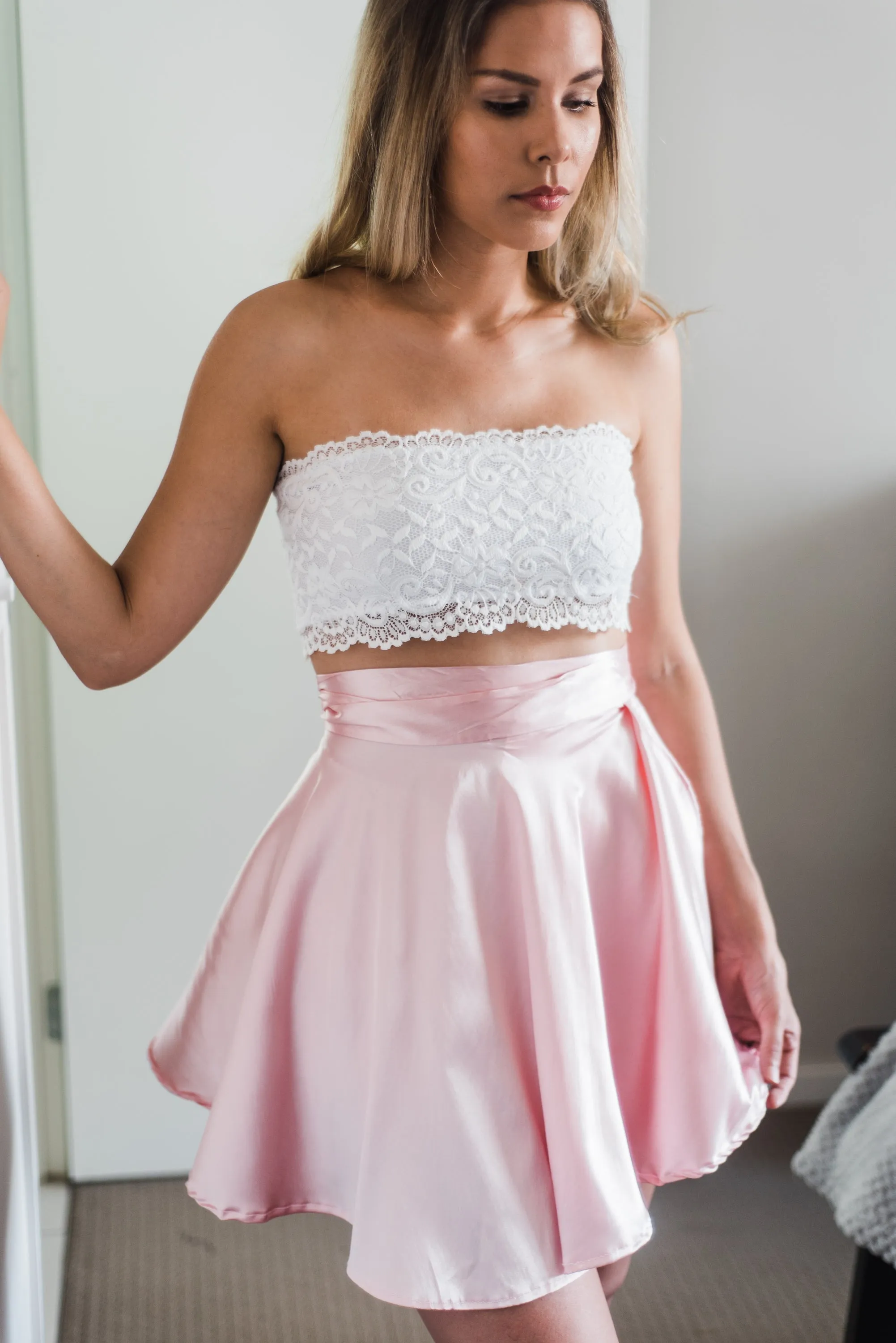Camellia Lace Bandeau Crop