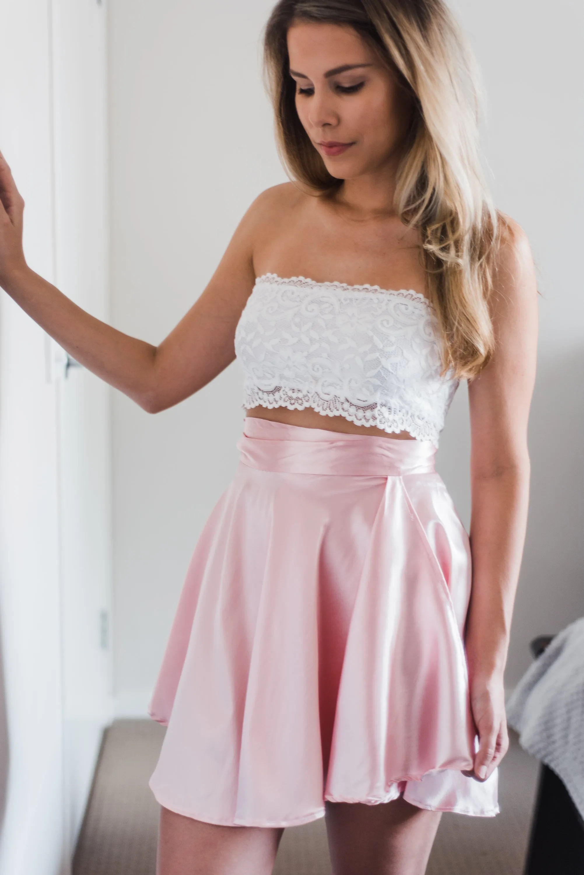 Camellia Lace Bandeau Crop