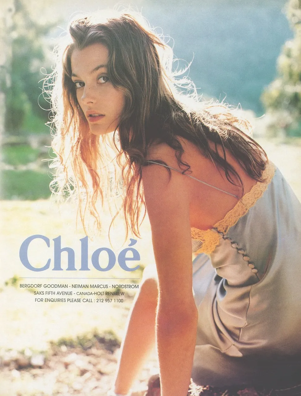 CHLOÉ S/S 1998 GREY SILK AND LACE SET