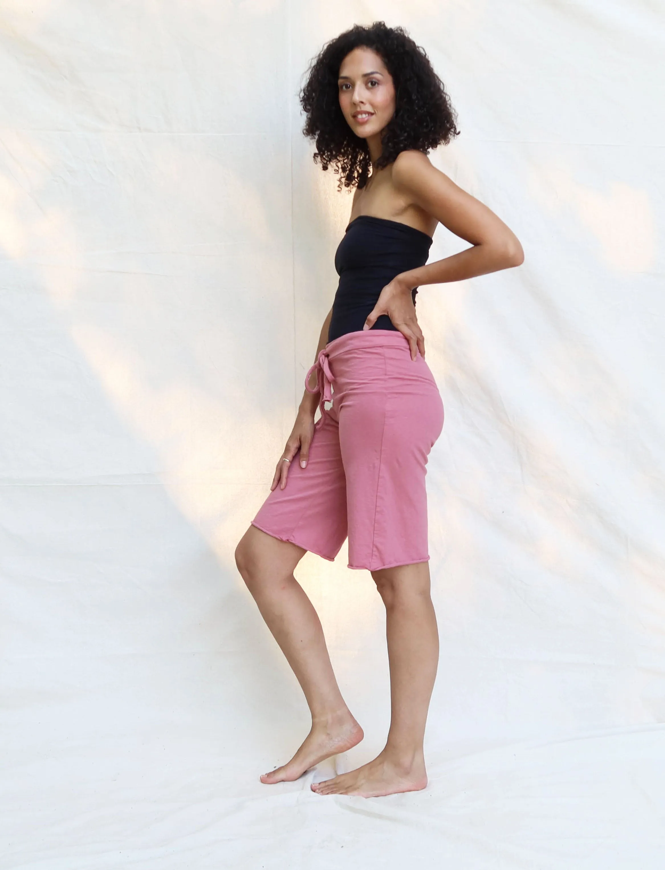 Drawstring Waist Simplicity Bermuda Shorts