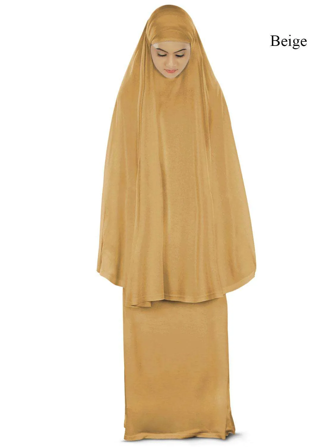 Dua Prayer Set (Khimar   Long Skirt)  - Soft Viscose Jersey
