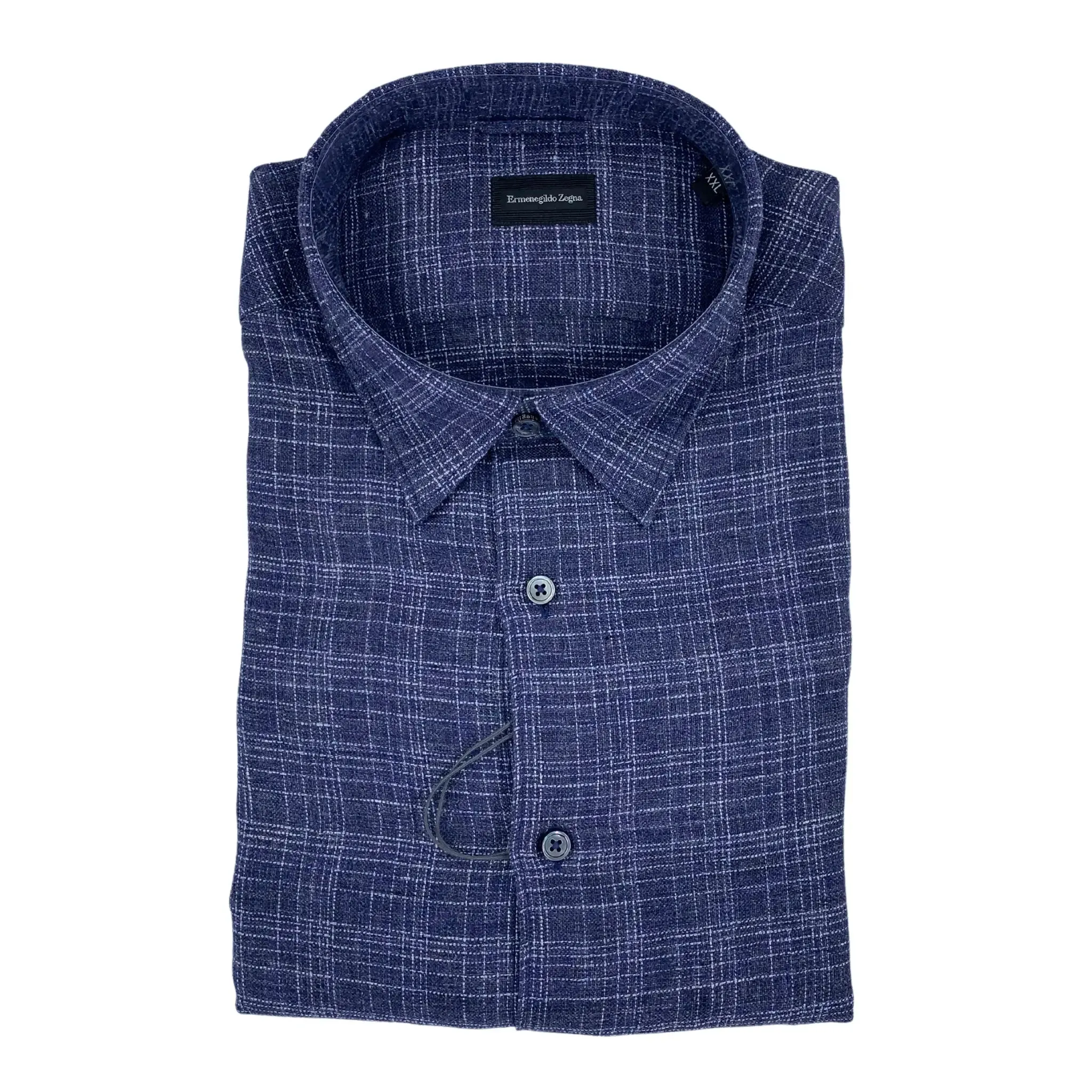Ermenegildo Zegna Linen Check Sportshirt