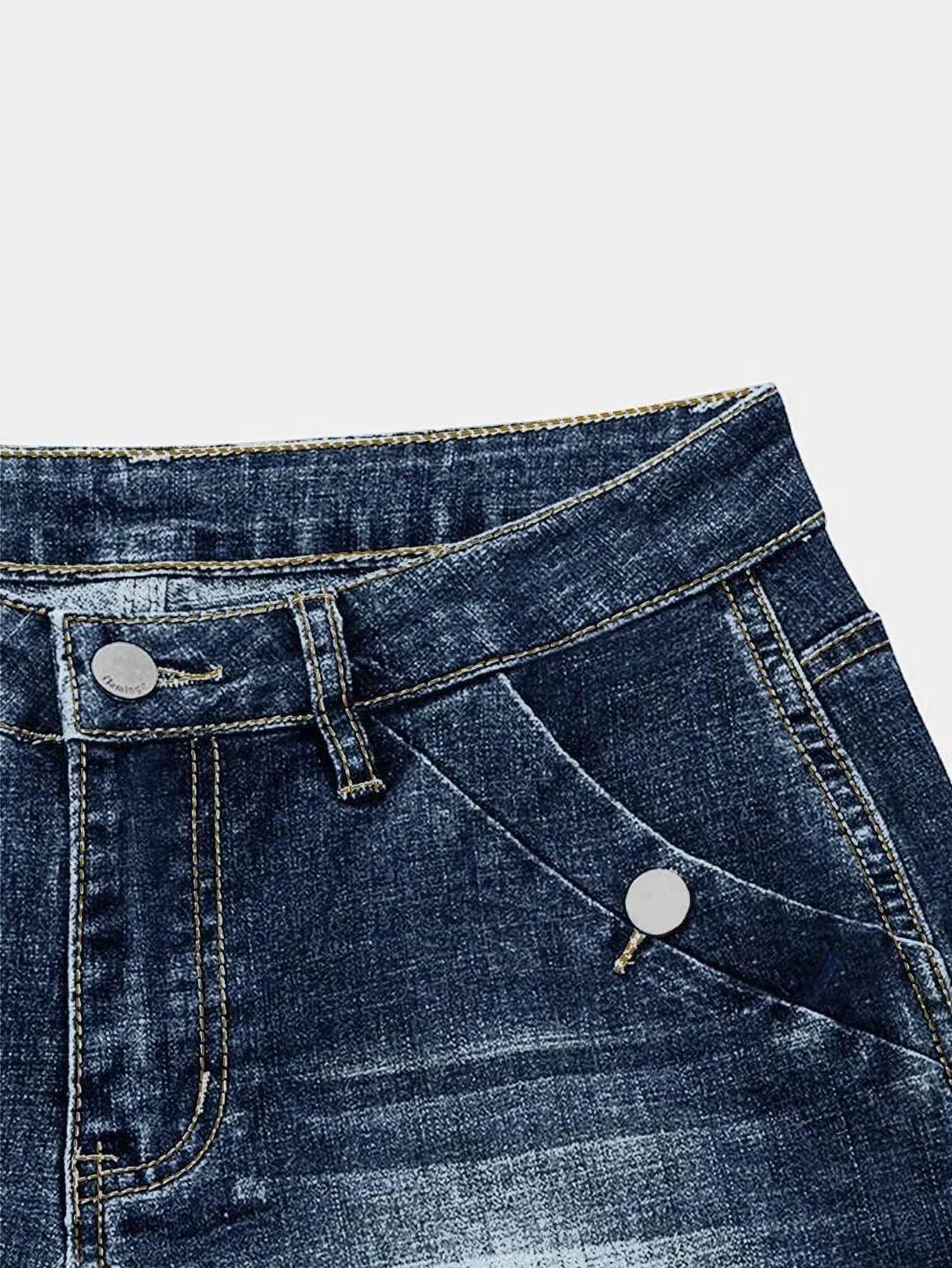 Flamingals Straight Leg Jeans for Women Ripped Raw Hem Mid Waisted Bootcut Jeans Without Belts