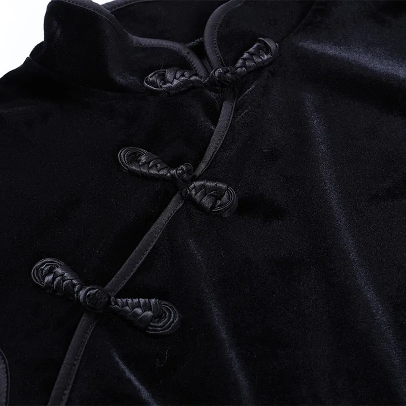 Funki Buys | Dresses | Women's Long Gothic Velvet Spilt Dress