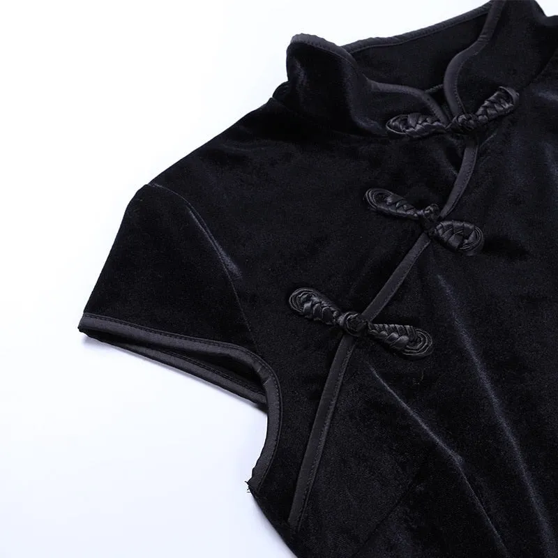 Funki Buys | Dresses | Women's Long Gothic Velvet Spilt Dress