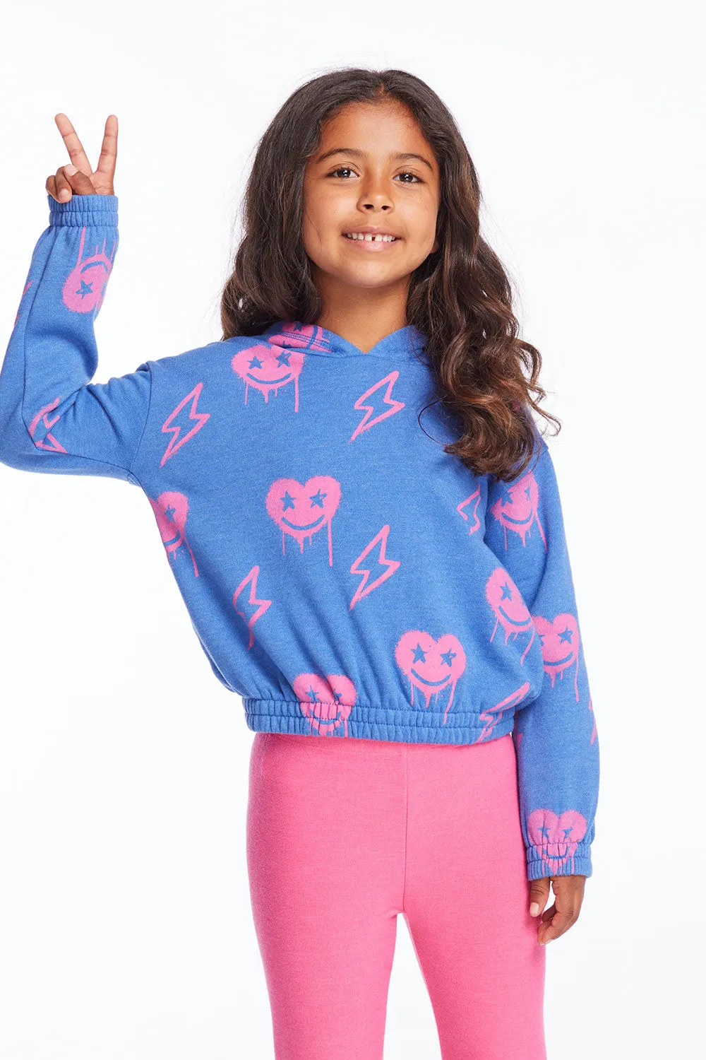 Hearts and Bolts Girls Pullover Hoodie