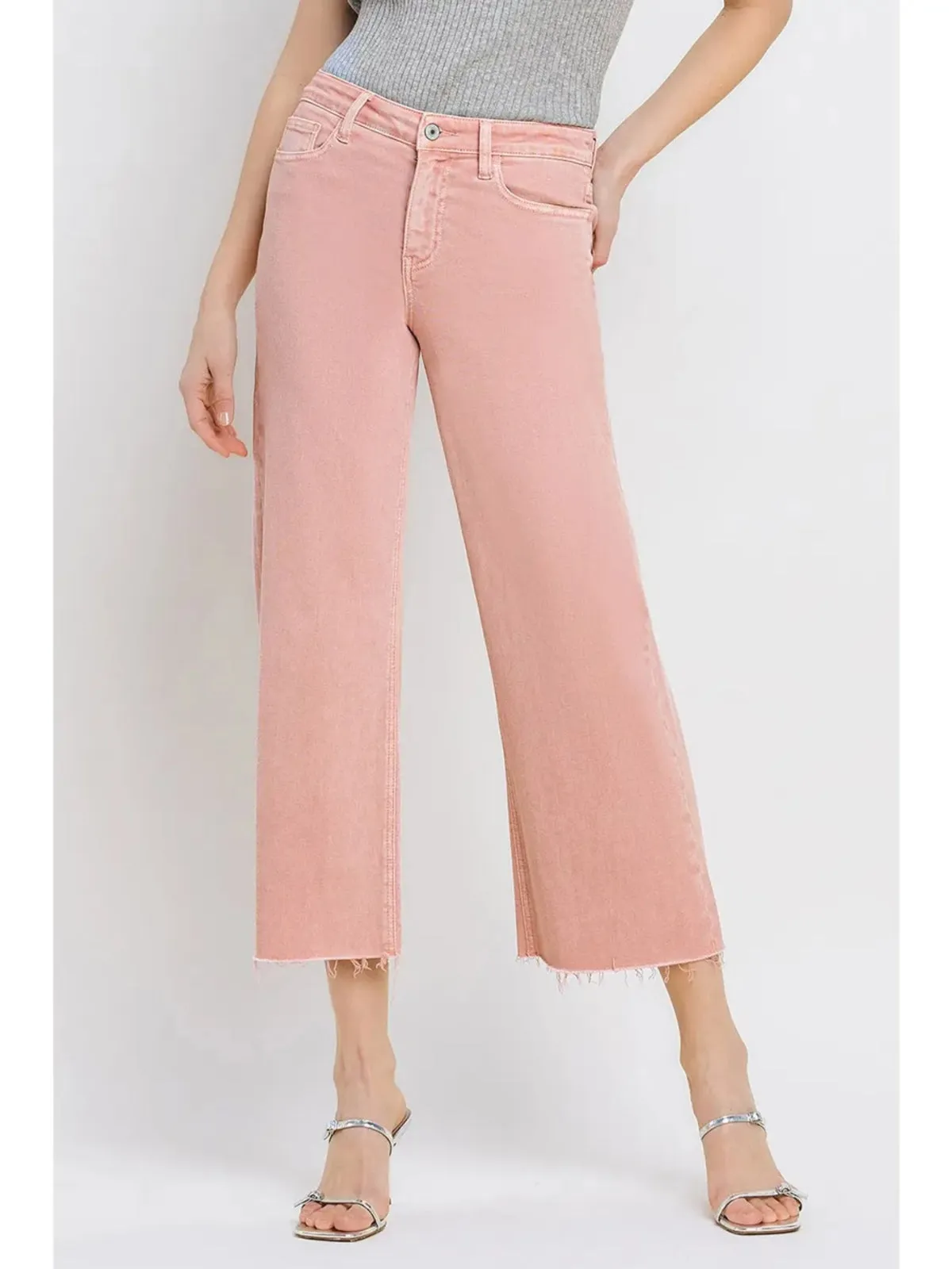 High Rise Crop Wide Leg