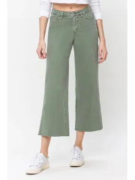 High Rise Crop Wide Leg