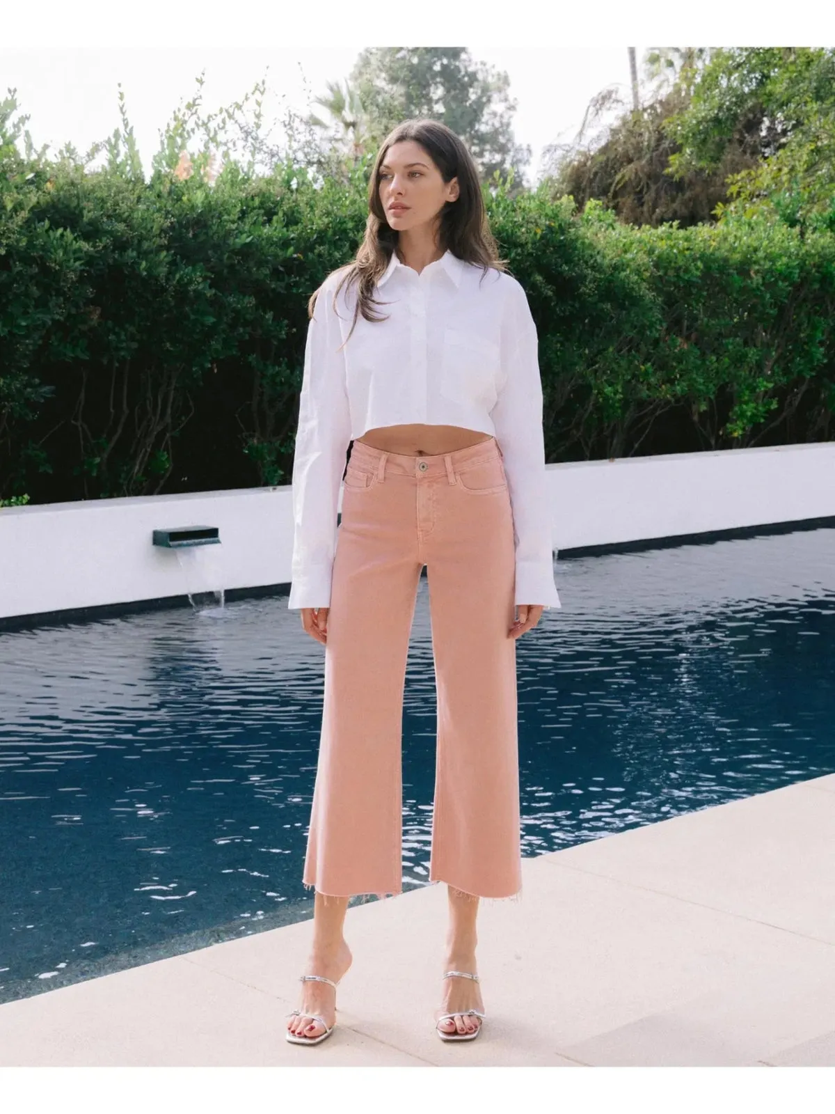 High Rise Crop Wide Leg