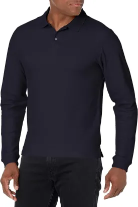 IZOD Uniform Young Men's Long Sleeve Pique Polo