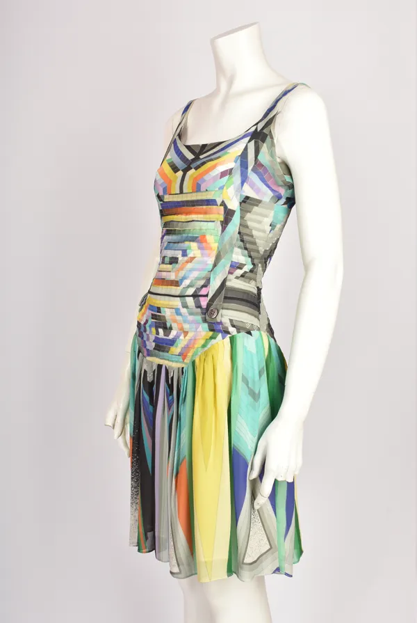 JONATHAN SAUNDERS VOGUE COVER GEOMETRIC RAINBOW SUMMER DRESS