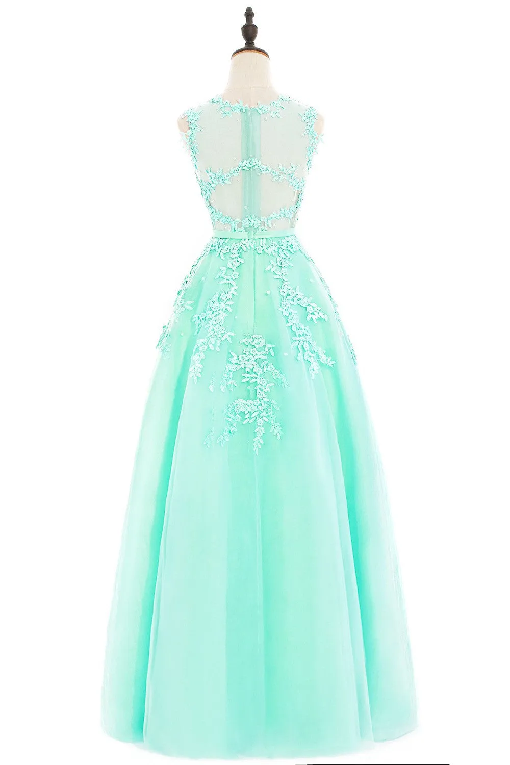 Lace Embroidery Long Prom Dresses