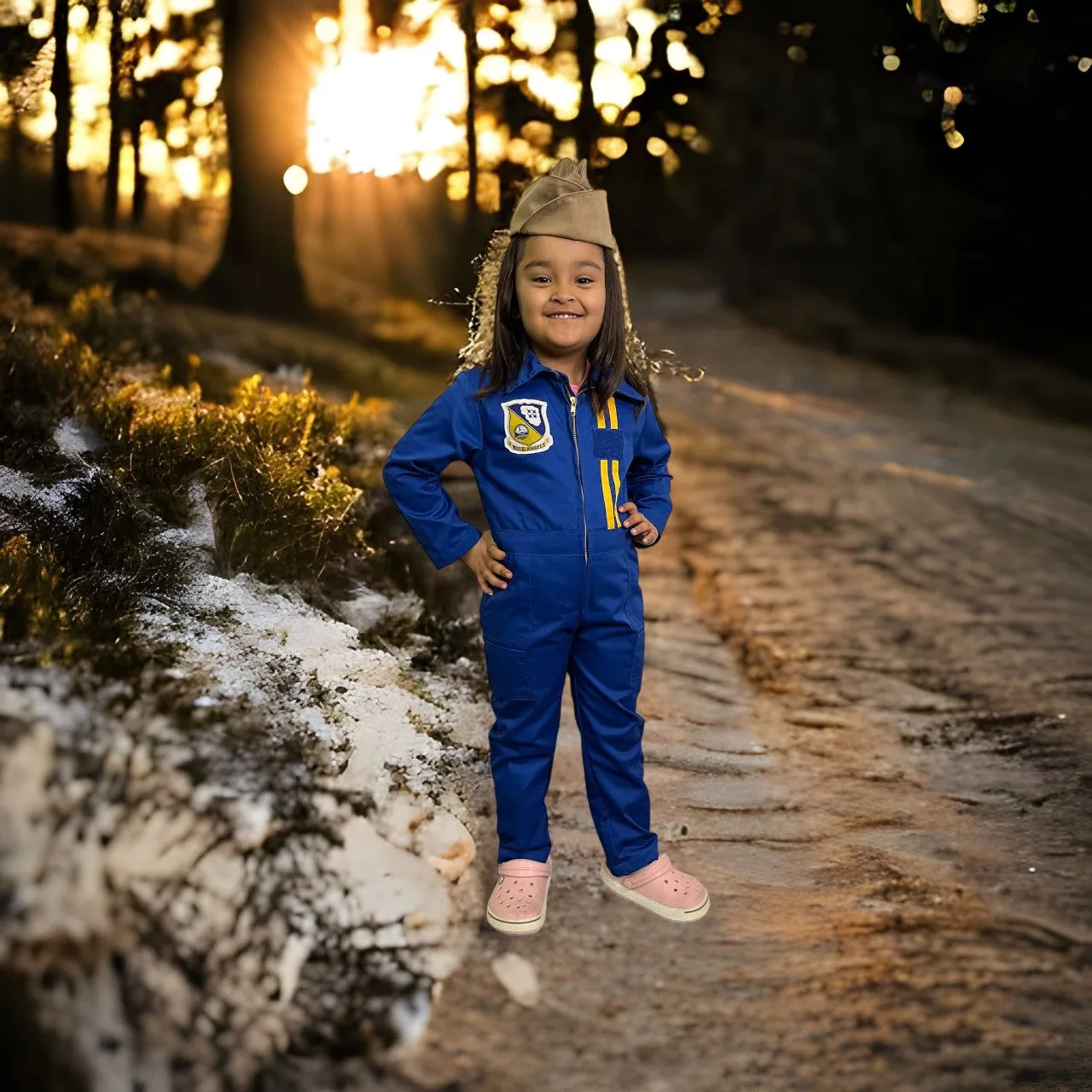 Licensed Blue Angels Youth Flight Suit w Garrison Cap
