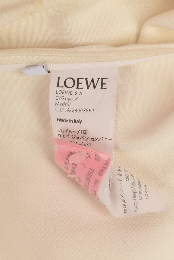LOEWE WHITE DISTRESSED EFFECT DRESS