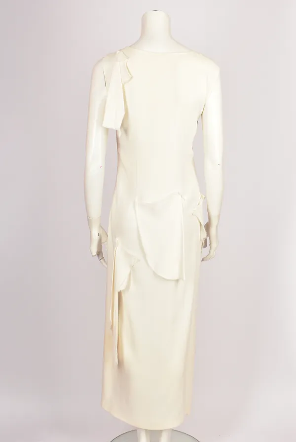 LOEWE WHITE DISTRESSED EFFECT DRESS