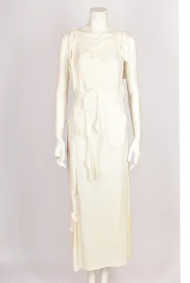 LOEWE WHITE DISTRESSED EFFECT DRESS