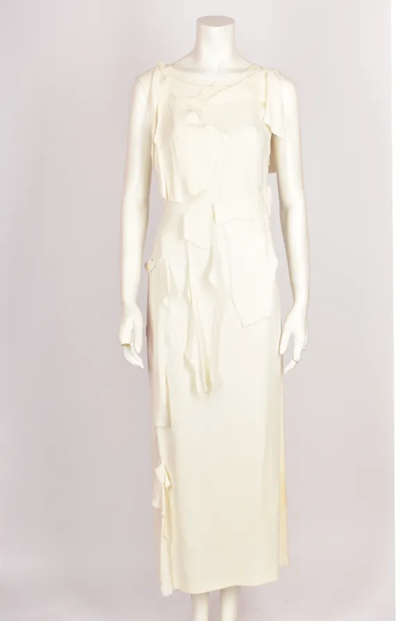 LOEWE WHITE DISTRESSED EFFECT DRESS