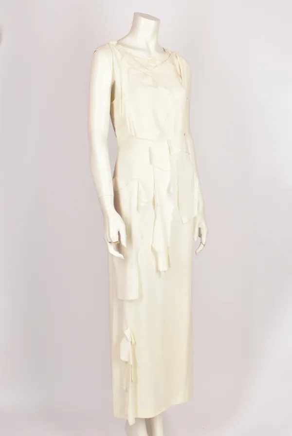 LOEWE WHITE DISTRESSED EFFECT DRESS