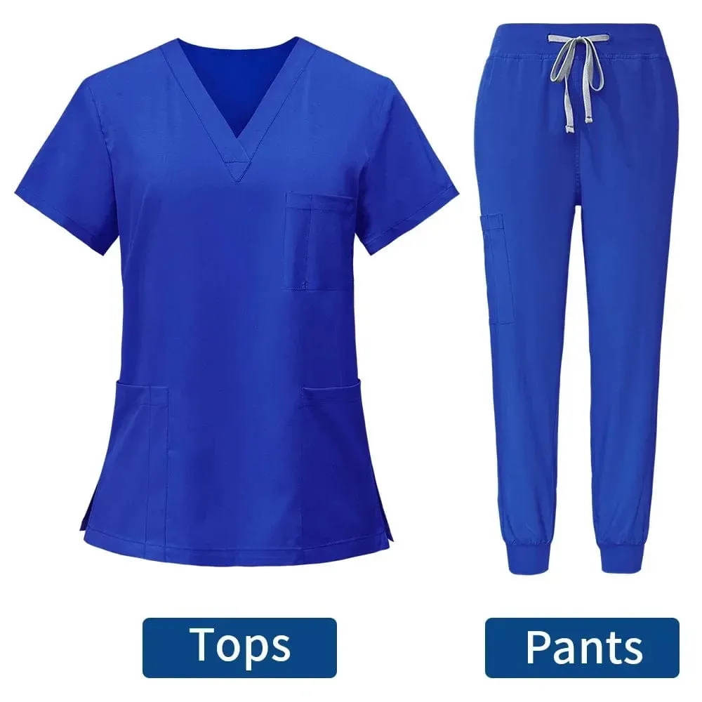 Medics Anti Wrinkle Washable Soft Fabric Nurse Scrubs Women Jogger Scrubs Sets