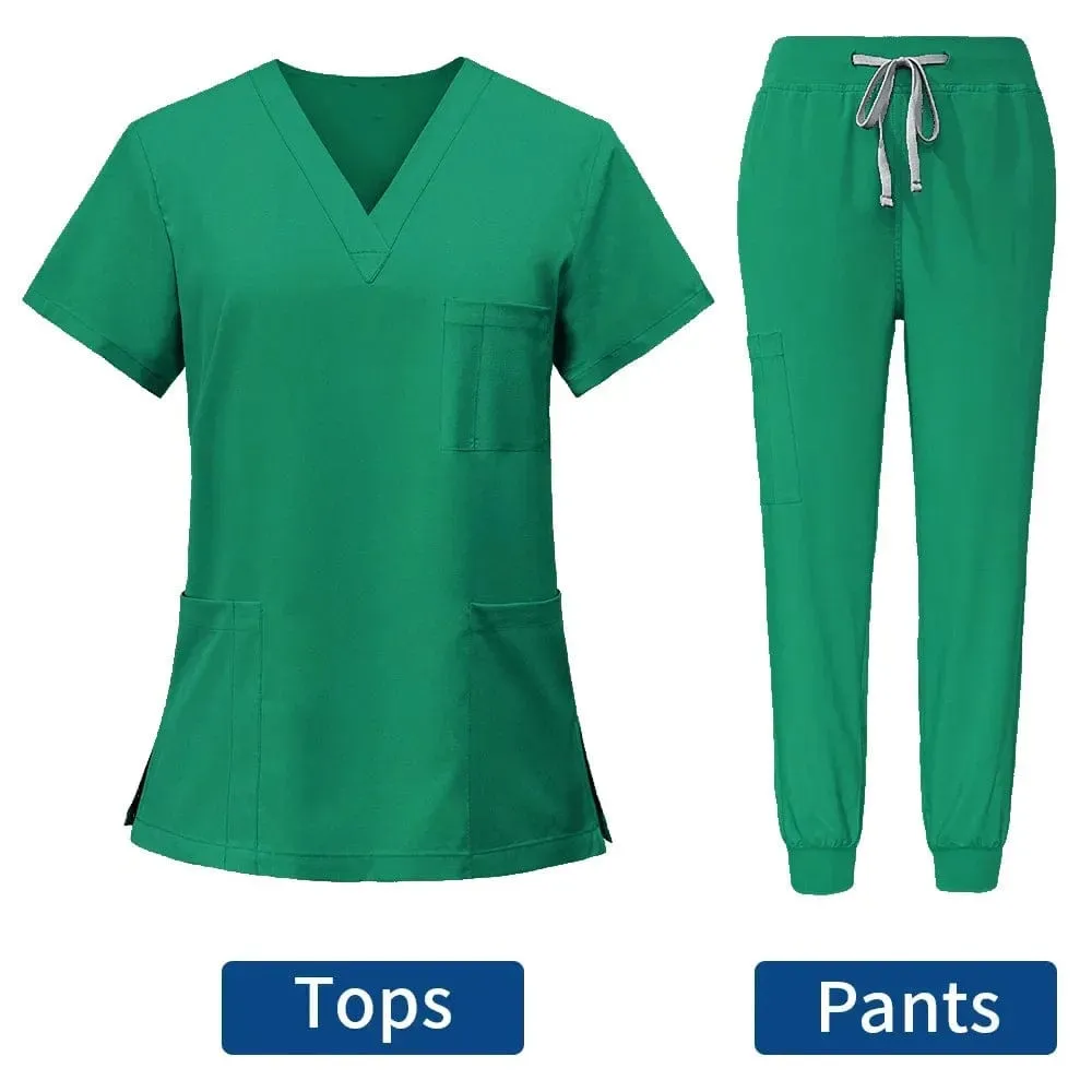 Medics Anti Wrinkle Washable Soft Fabric Nurse Scrubs Women Jogger Scrubs Sets