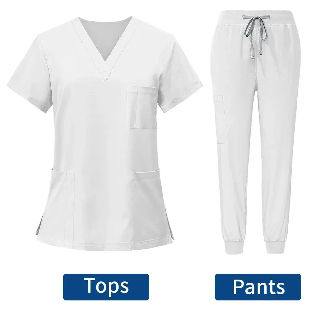 Medics Anti Wrinkle Washable Soft Fabric Nurse Scrubs Women Jogger Scrubs Sets