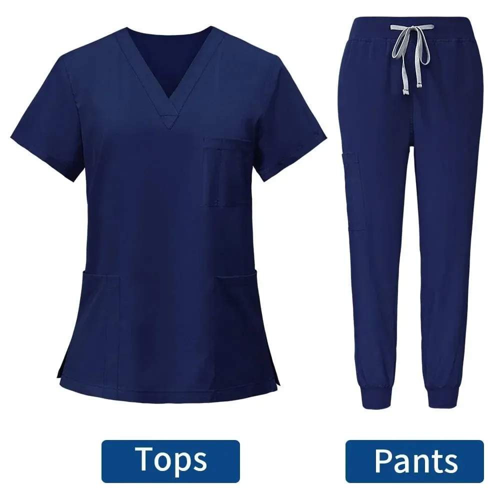 Medics Anti Wrinkle Washable Soft Fabric Nurse Scrubs Women Jogger Scrubs Sets