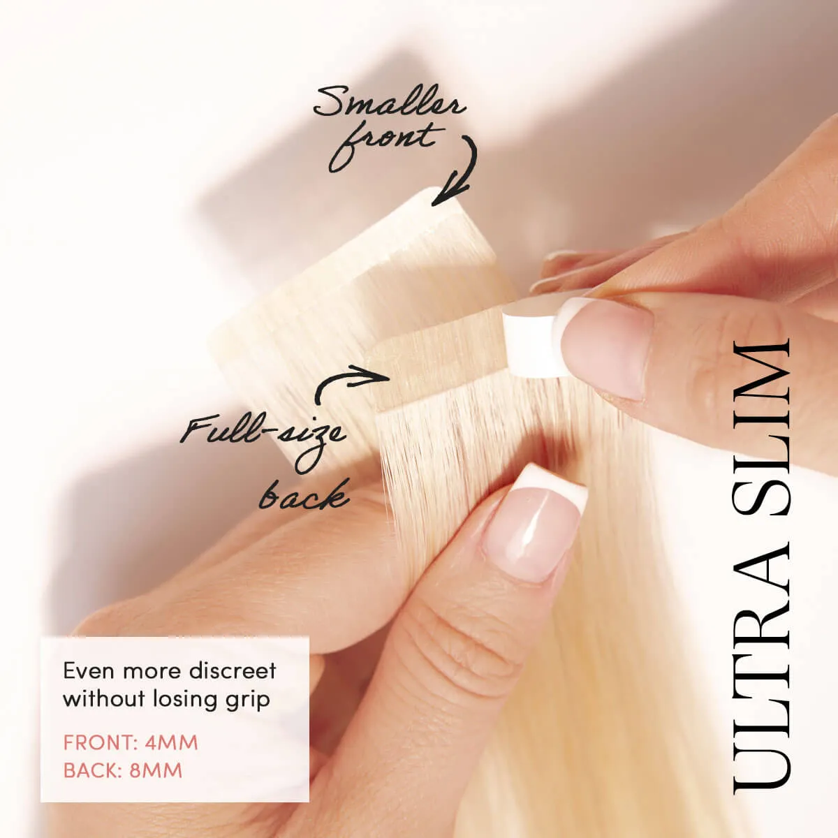 Medium Sandy Blonde, 20" Ultra Slim Tape-in Hair Extensions, #18