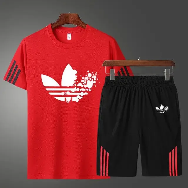 Men’s casual shorts suit sportswear sets with brand sweatshirt & pant