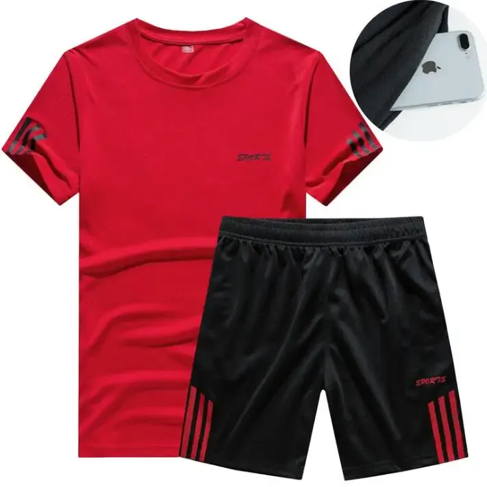 Men’s casual shorts suit sportswear sets with brand sweatshirt & pant