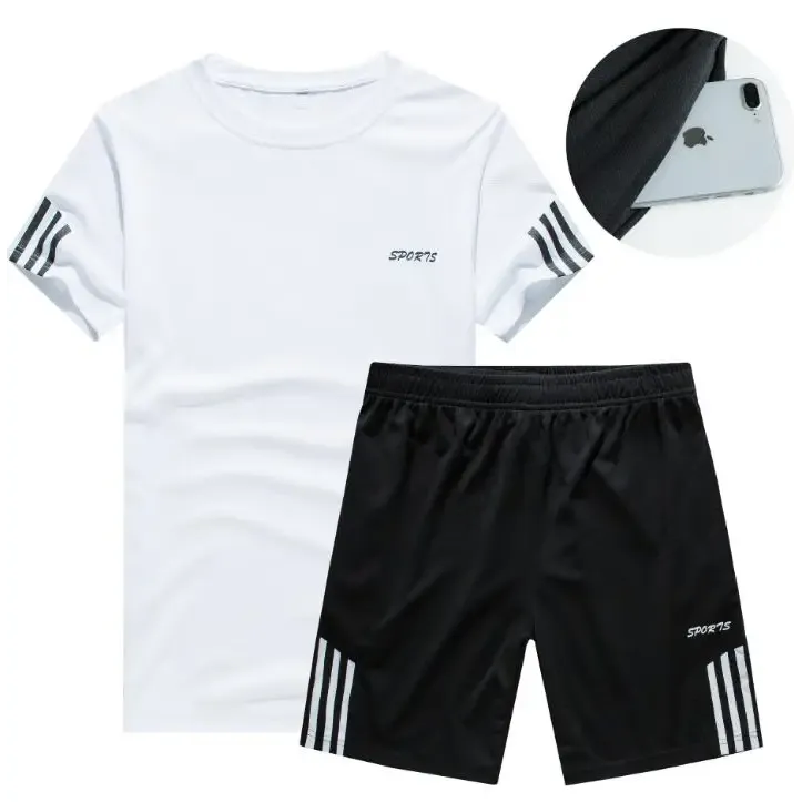 Men’s casual shorts suit sportswear sets with brand sweatshirt & pant