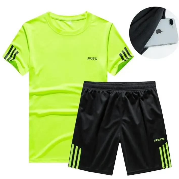 Men’s casual shorts suit sportswear sets with brand sweatshirt & pant